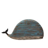 WOODEN BLUE WHALE LARGE - DECOR OBJECTS